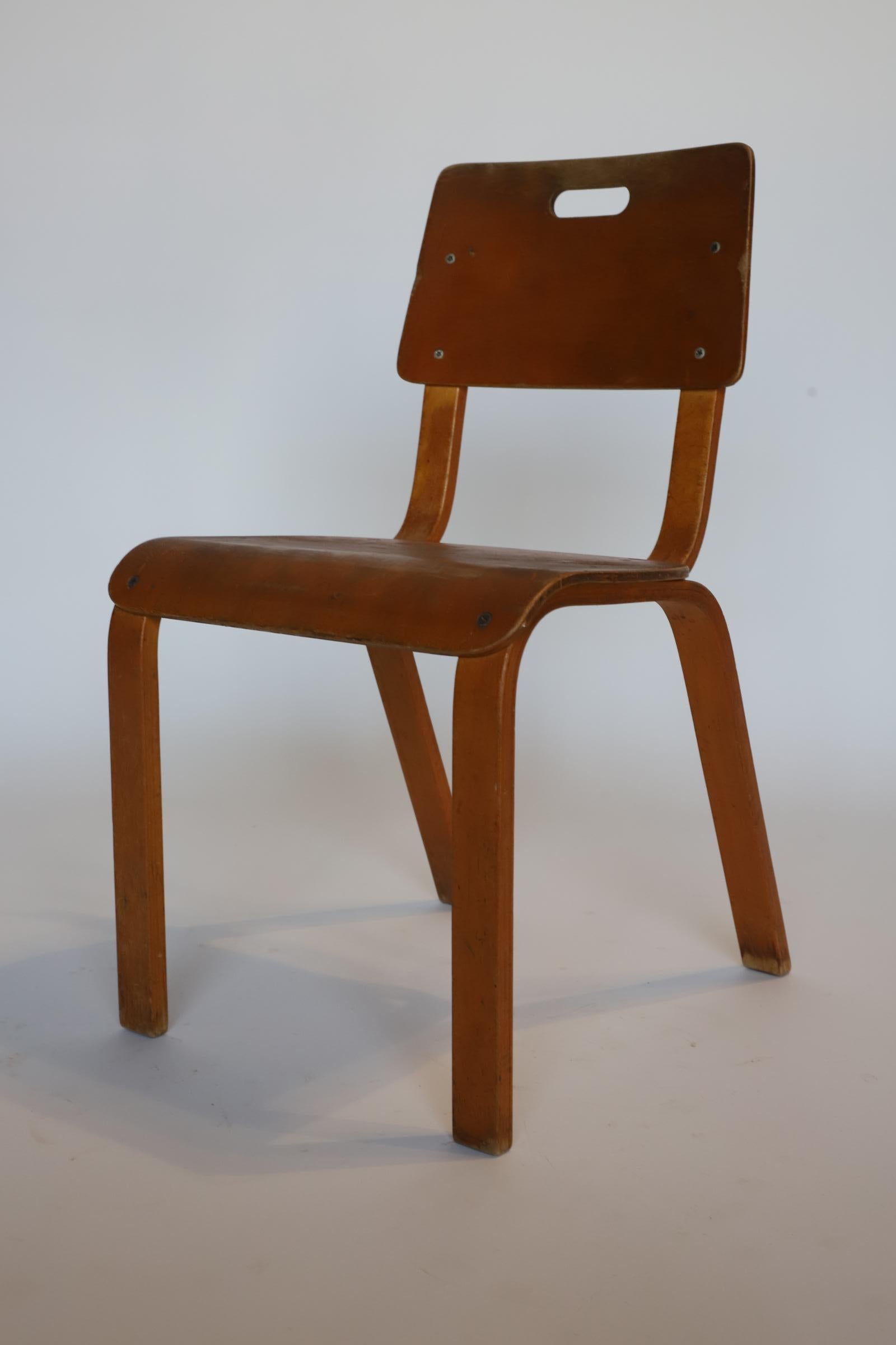 Mid-Century Modern Bentwood Childs Chair by Thonet For Sale