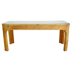 Table console en bentwood, années 1980 USA