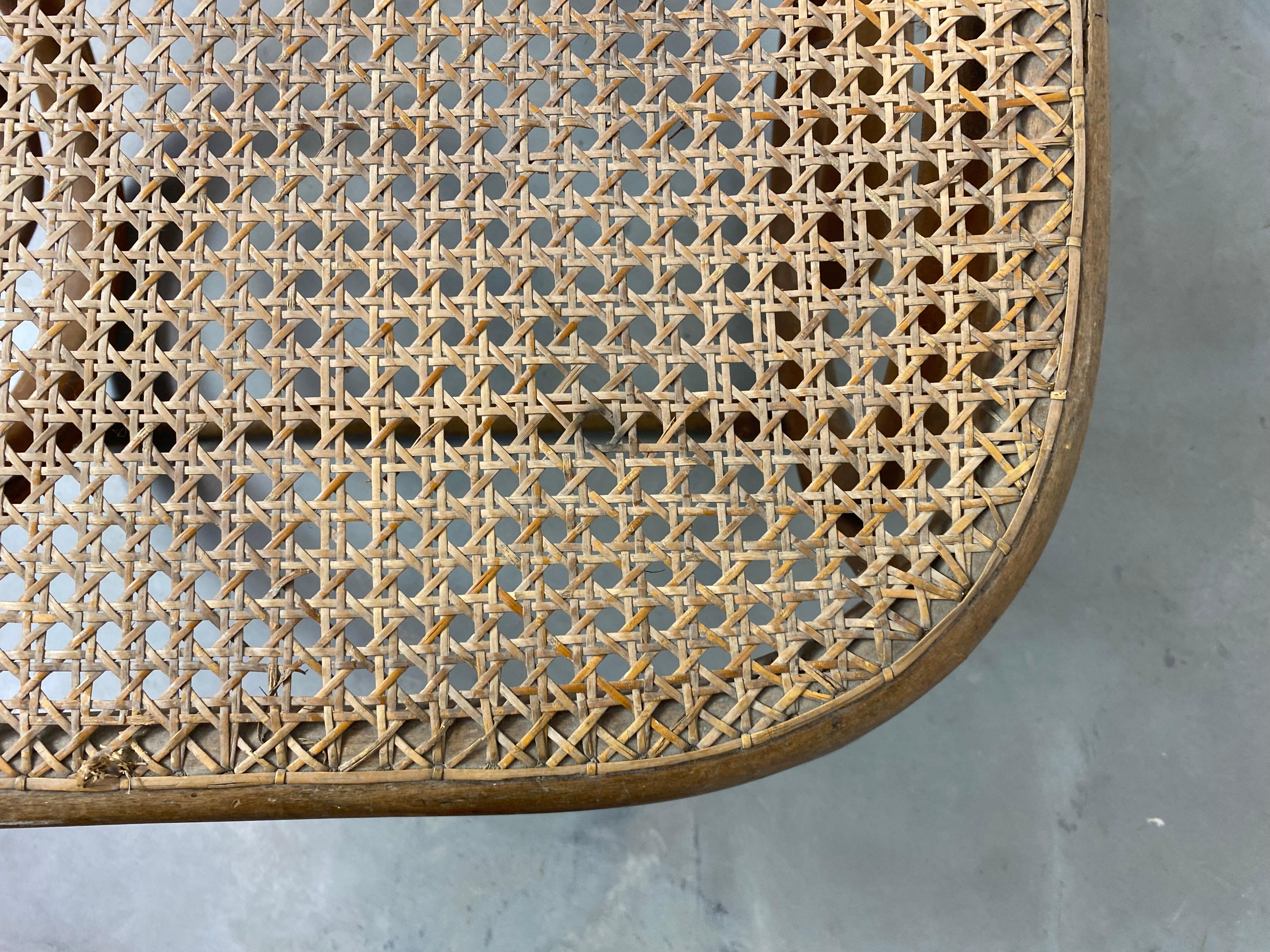 Rattan Bentwood daybed no.2 by Thonet For Sale