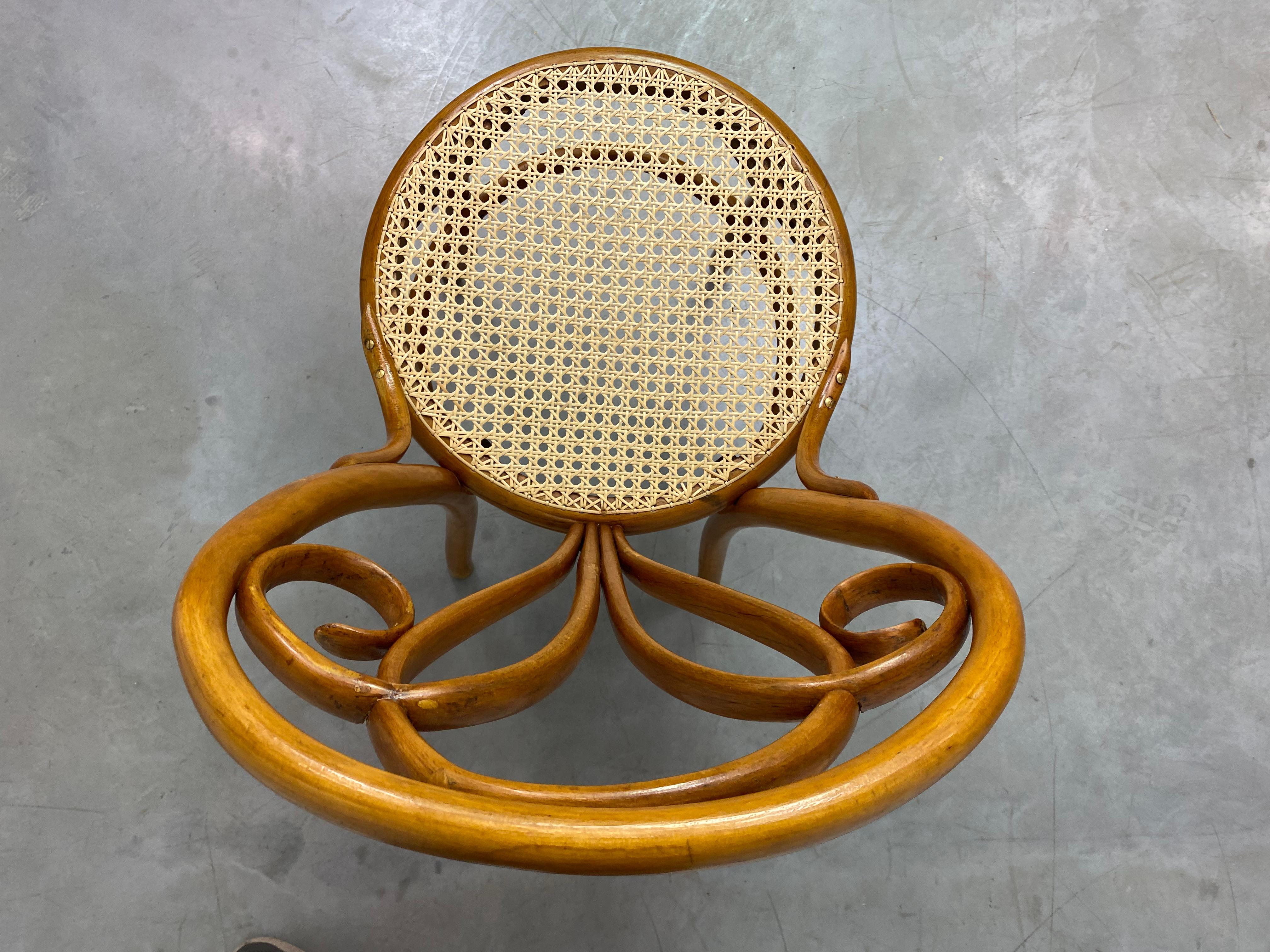 Czech Bentwood dining chair by Löbl Wieisskirchen For Sale