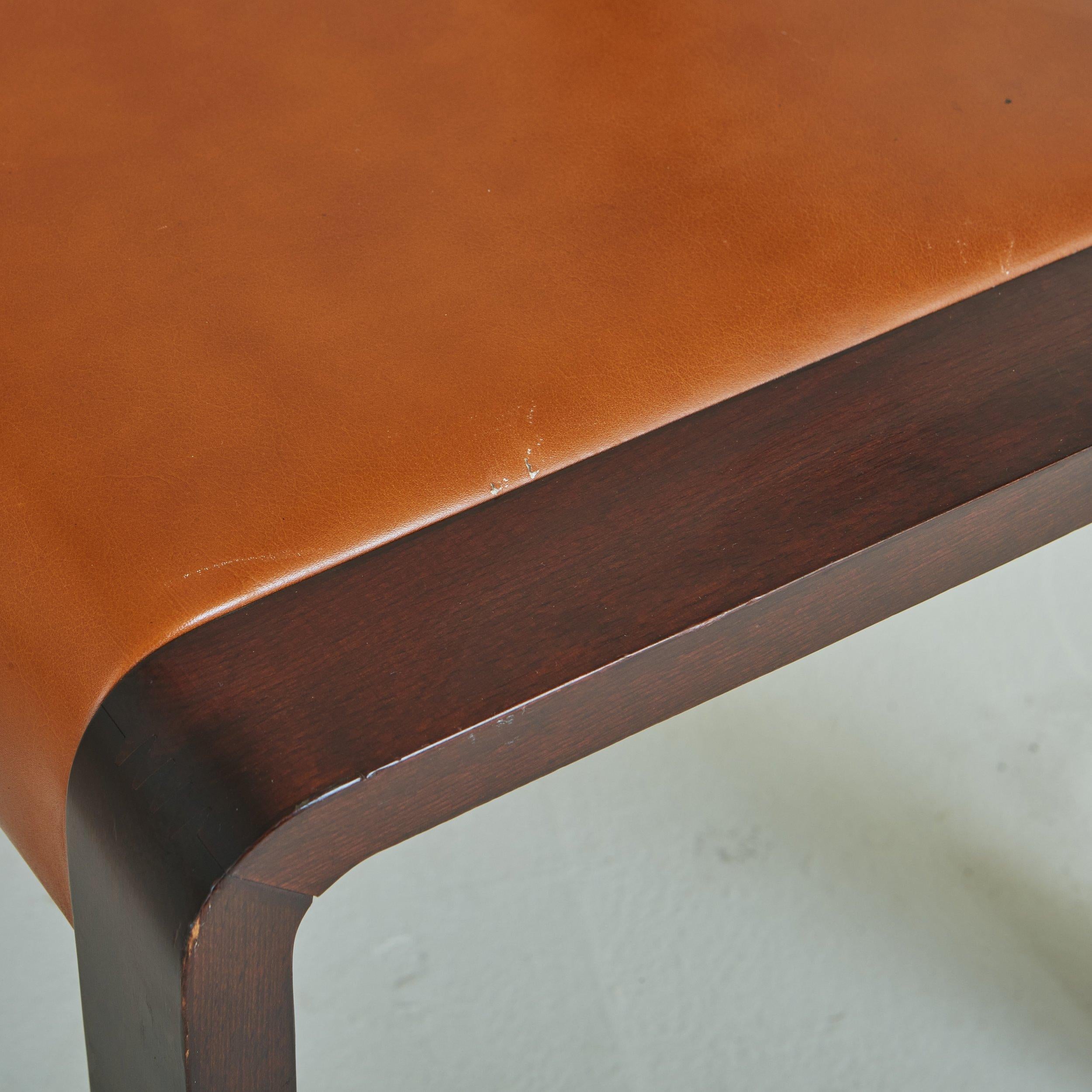 Bentwood Dining Chair with Cognac Leather Seats, Italy 1980s - 4 Available 9