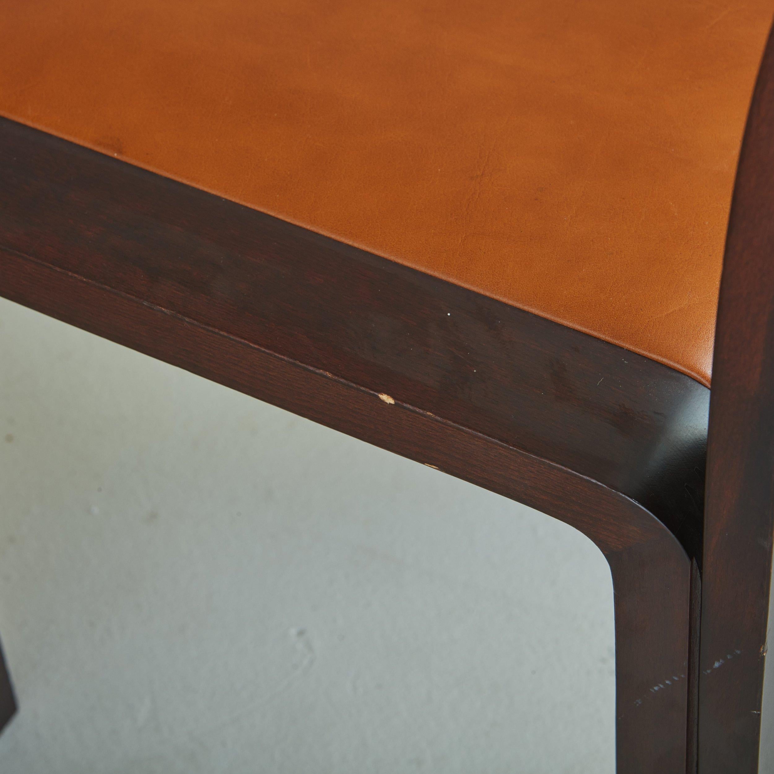 Bentwood Dining Chair with Cognac Leather Seats, Italy 1980s - 4 Available 11