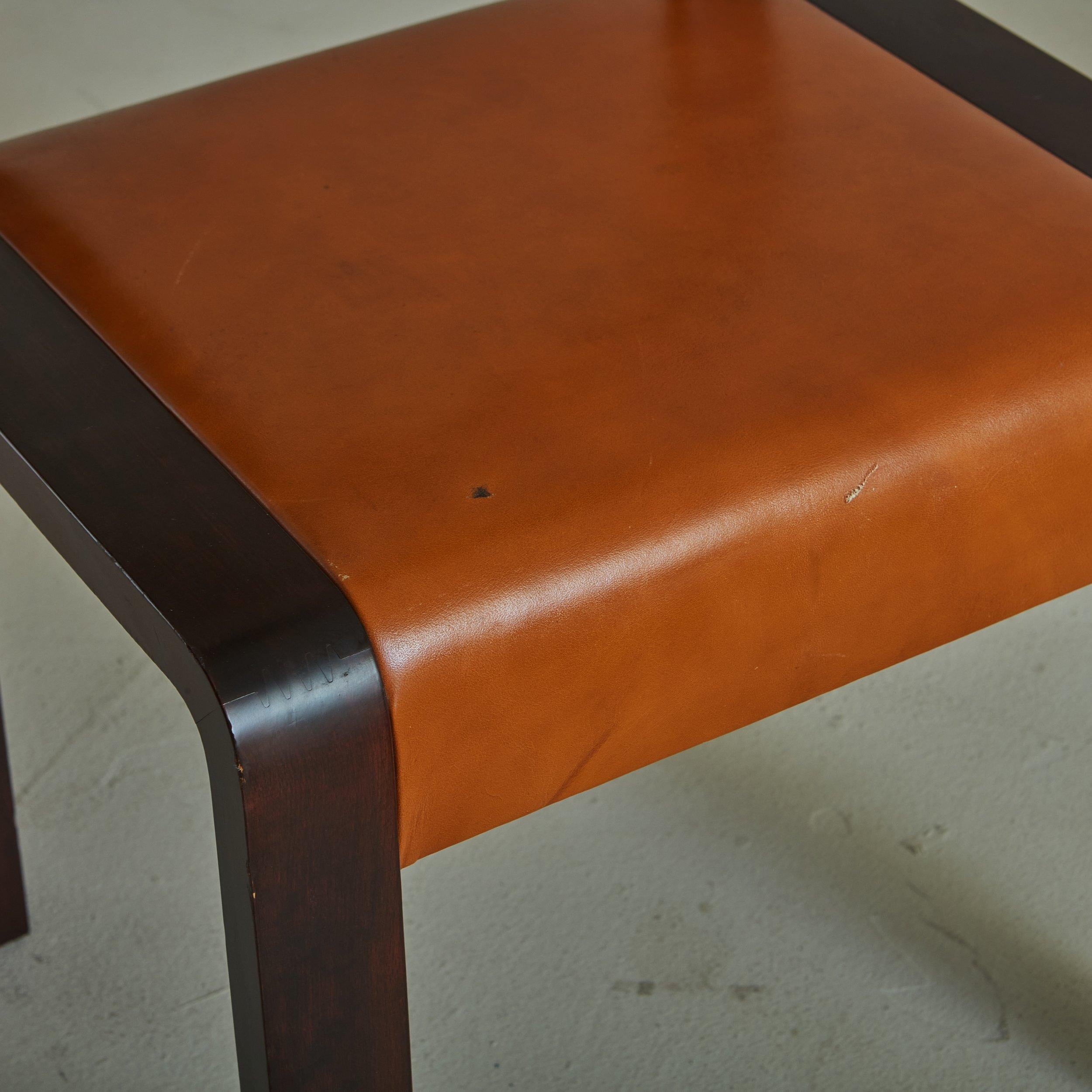 Bentwood Dining Chair with Cognac Leather Seats, Italy 1980s - 4 Available 12