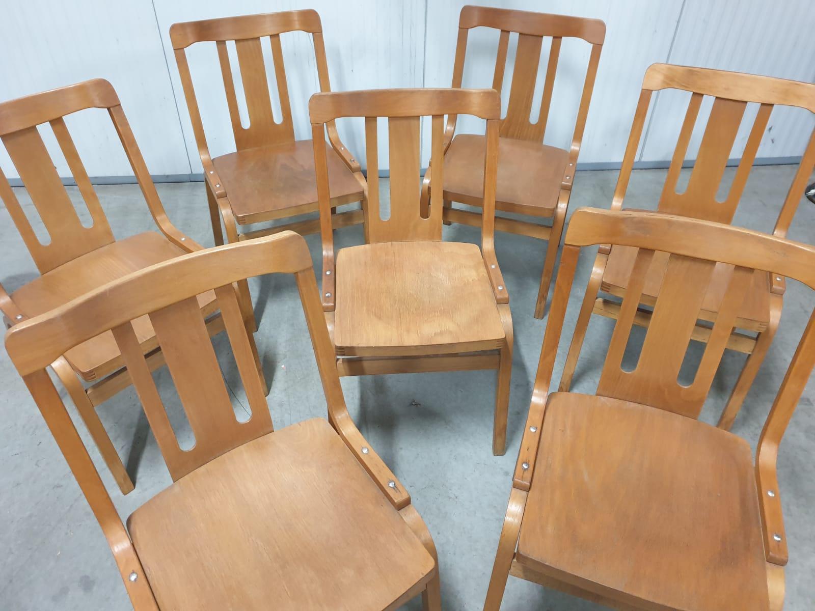 Bentwood dining chairs by TON, Czechoslovakia, 1970´s, set of 30 3