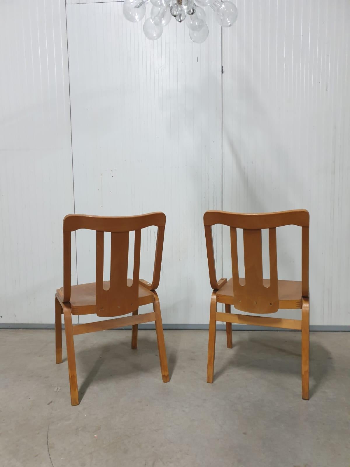 Bentwood dining chairs by TON, Czechoslovakia, 1970´s, set of 30 4