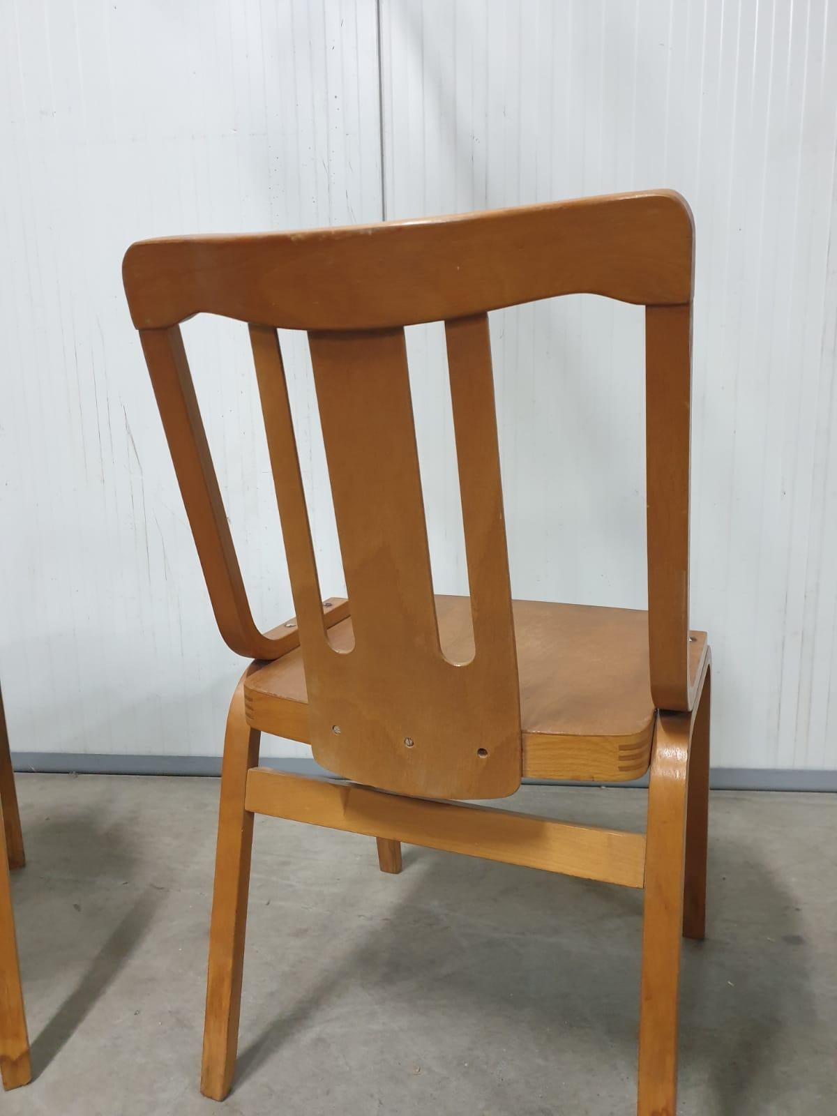 Bentwood dining chairs by TON, Czechoslovakia, 1970´s, set of 30 5