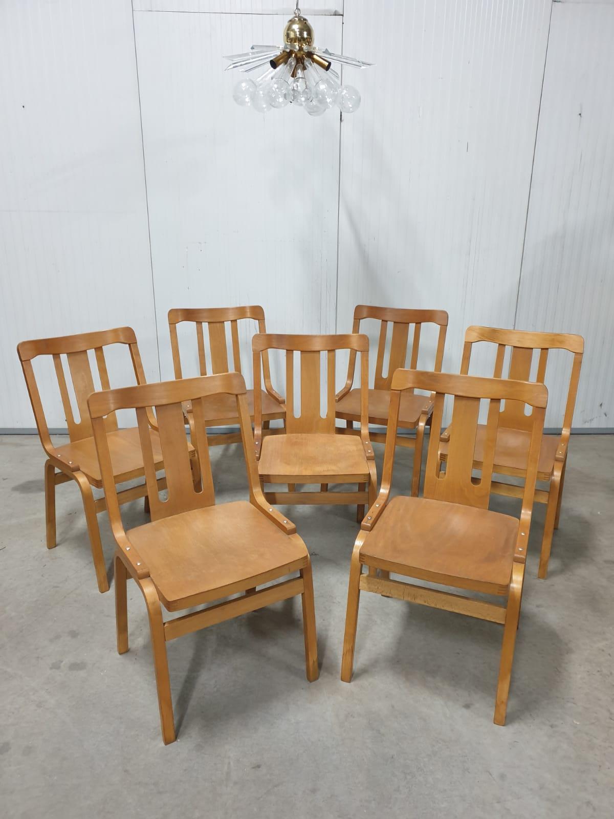 Bentwood dining chairs by TON, Czechoslovakia, 1970´s, set of 30 In Good Condition In Prague 8, CZ