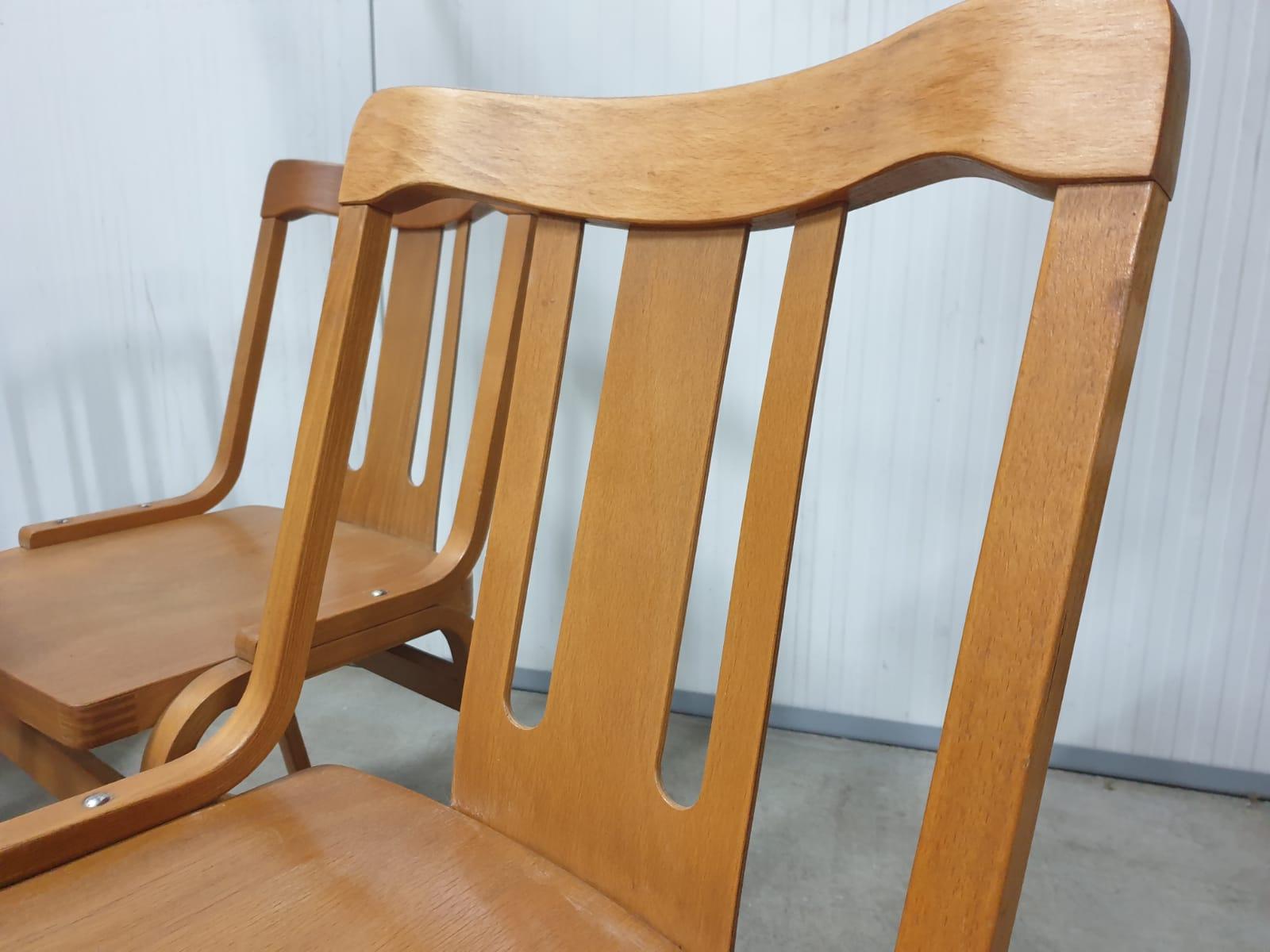 Bentwood dining chairs by TON, Czechoslovakia, 1970´s, set of 30 1