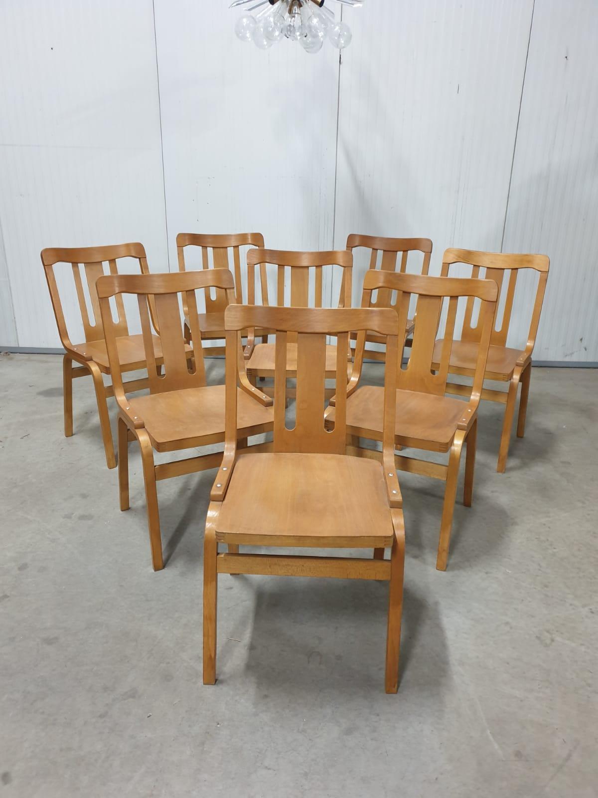 Bentwood dining chairs by TON, Czechoslovakia, 1970´s, set of 30 2