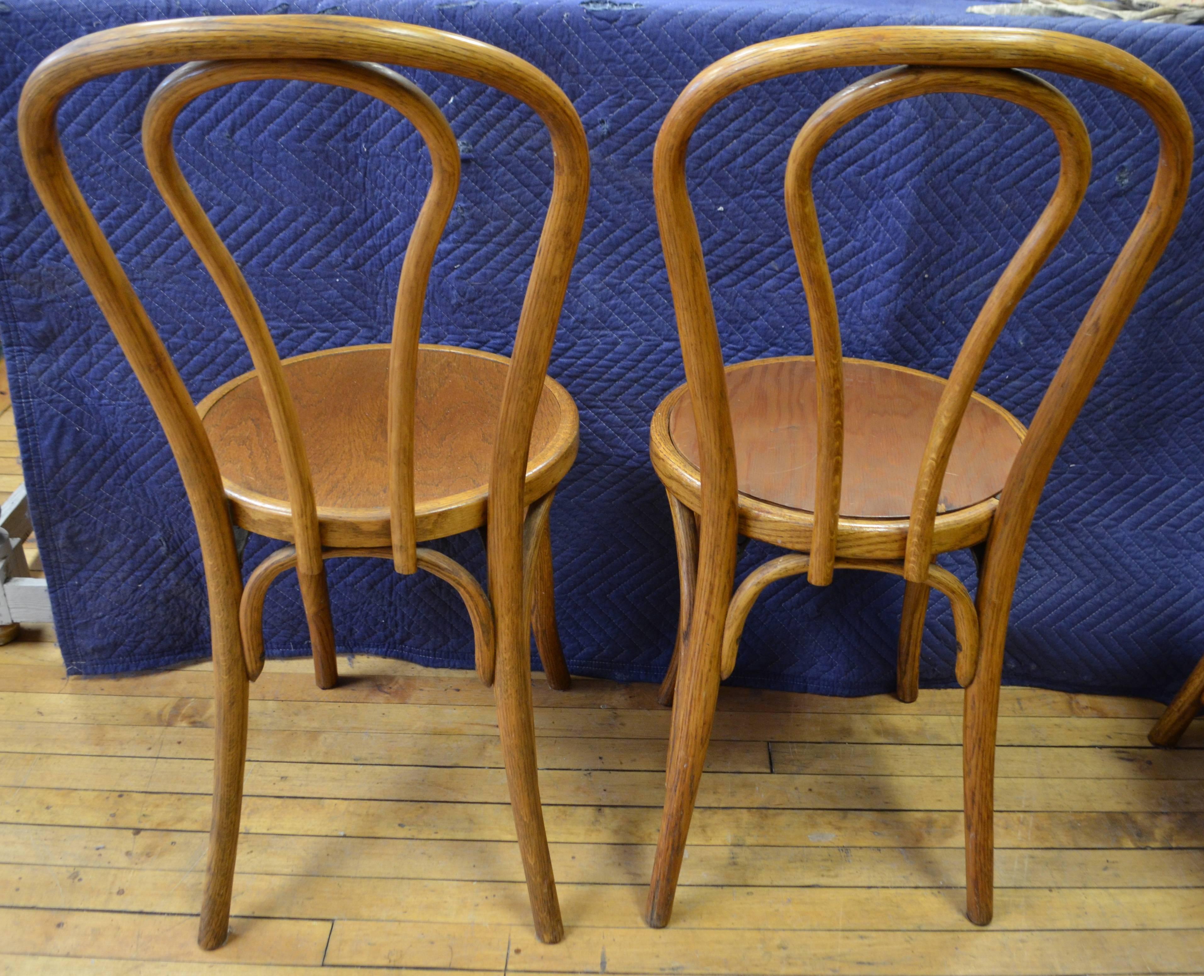 Bentwood Dining Chairs 'Set of Eight' of Solid Oak with Plywood Seats from 1947 3