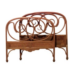 Bentwood Double Scroll Beech Twin Bed