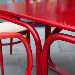 Table et quatre chaises d'ambassade en bois courbé, Jan Bočan
