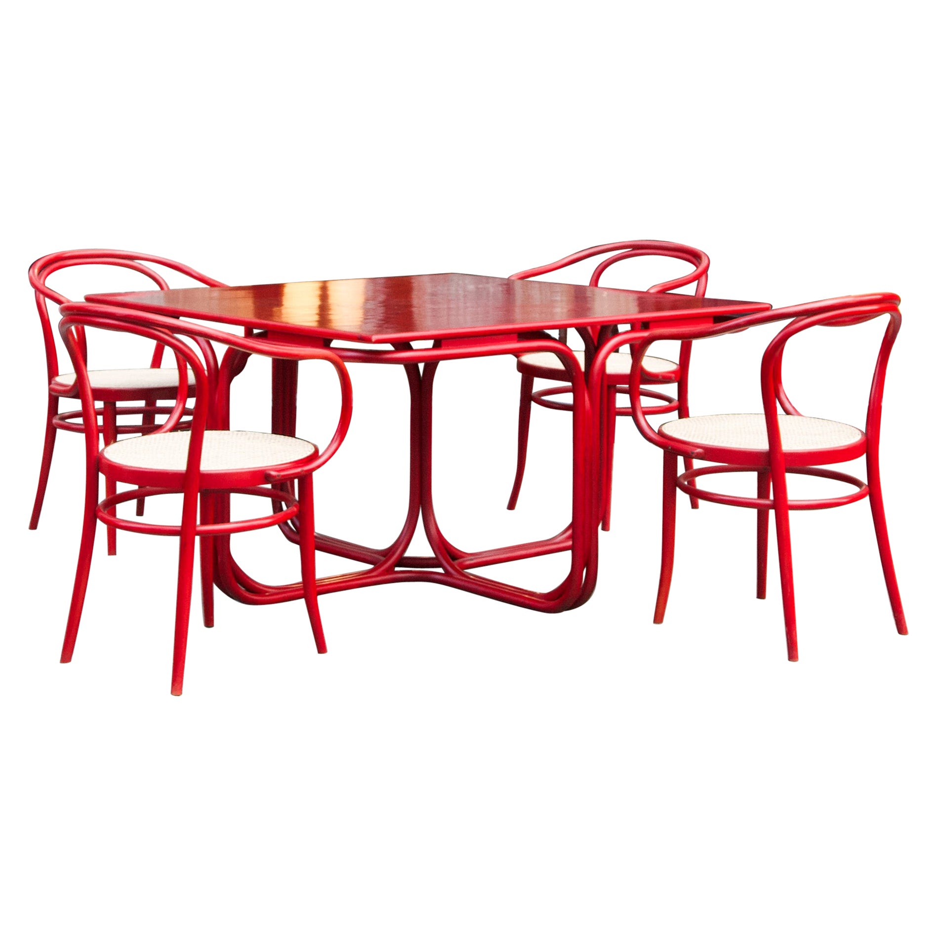 Bentwood Embassy Table & Four Chairs, Jan Bočan