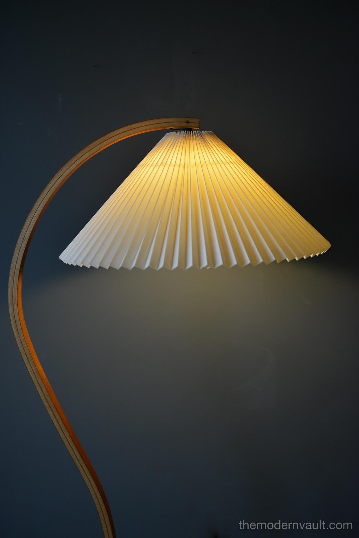 Scandinavian Modern Bentwood Floor Lamp by Mads Caprani of Denmark, circa 1971