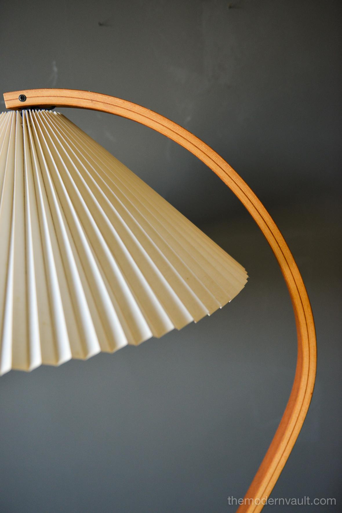 Bentwood Floor Lamp by Mads Caprani of Denmark, circa 1971 In Good Condition In Costa Mesa, CA