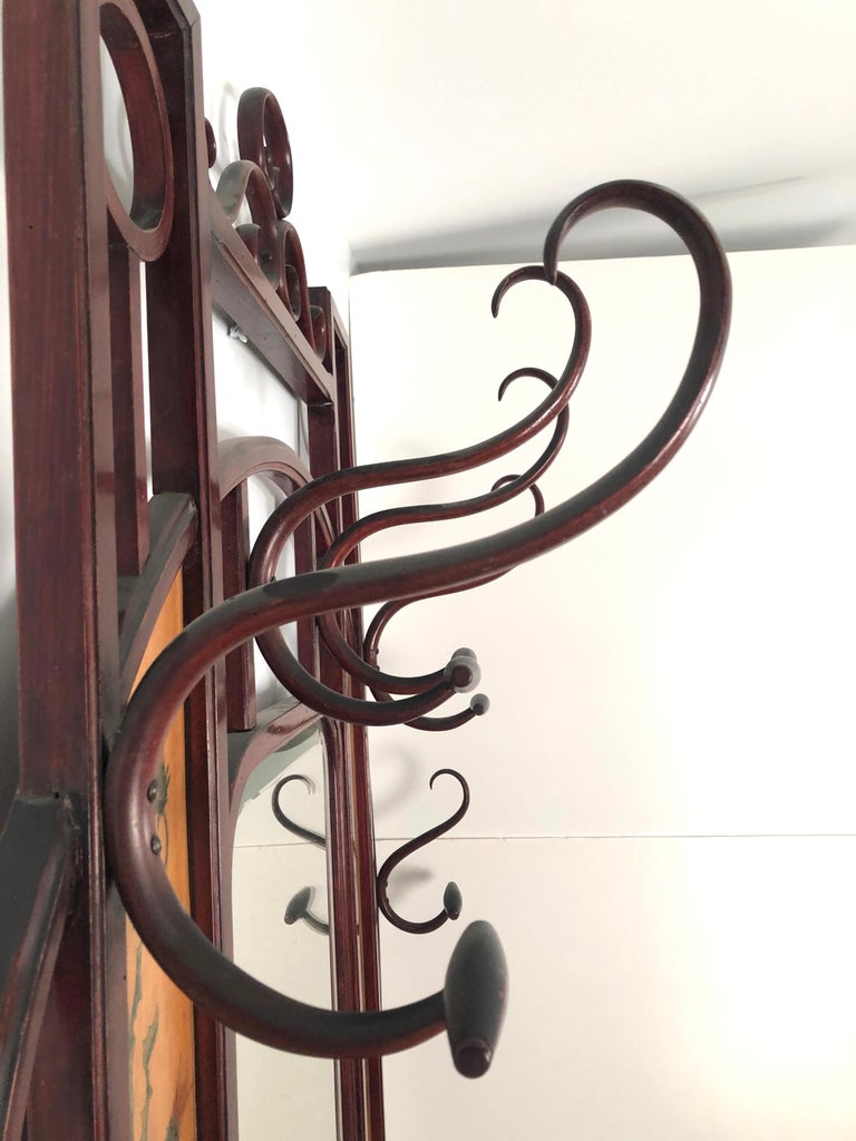 Bentwood Hall Tree with Hat and Coat Rack For Sale at 1stdibs