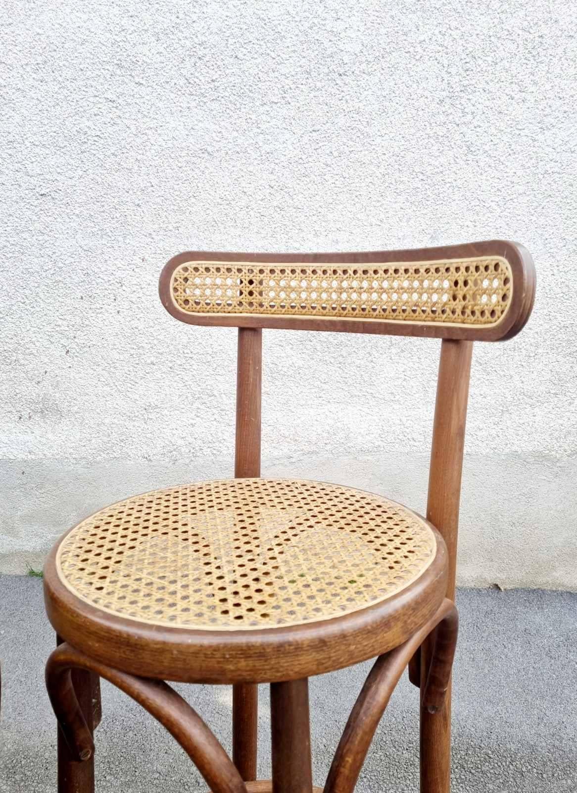 Bentwood High Bar Stools in Thonet style, Italy, 1970s, Set of 2 2