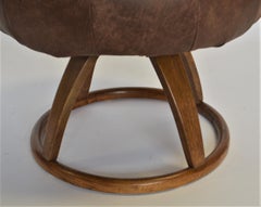 Bentwood Leather Swivel Bench/Stool