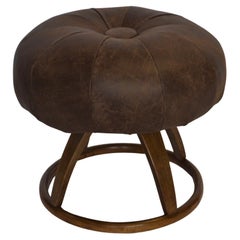 Bentwood Leather Swivel Bench/Stool