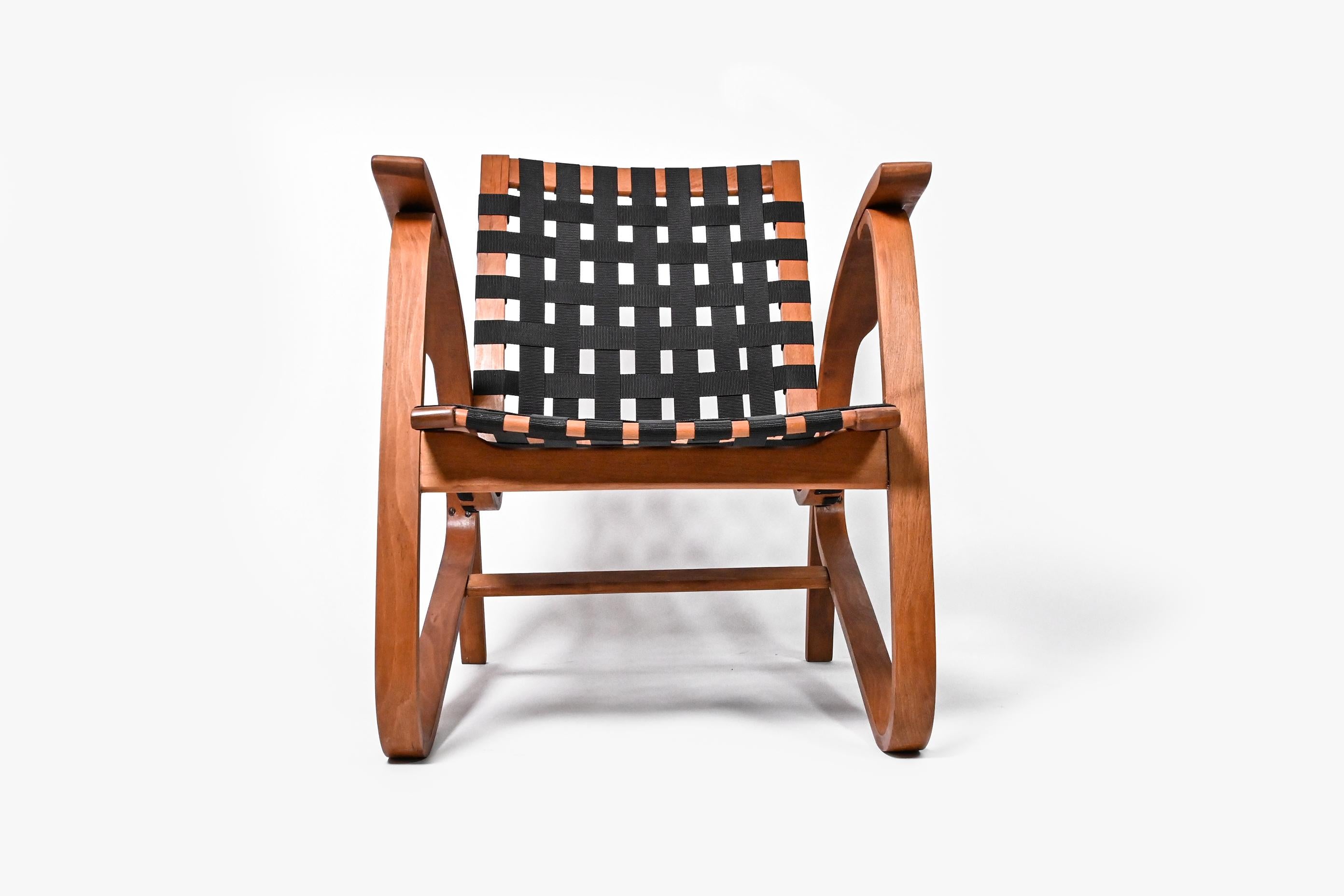 Mid-Century Modern Bentwood Lounge Chair, Armchair by Jan Vaněk for UP Závody, Czech, 1930s
