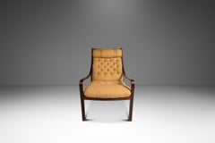 Sillón de madera curvada, palisandro, Fredrik A. Kayser, Vatne Møbler, Dinamarca, década de 1970