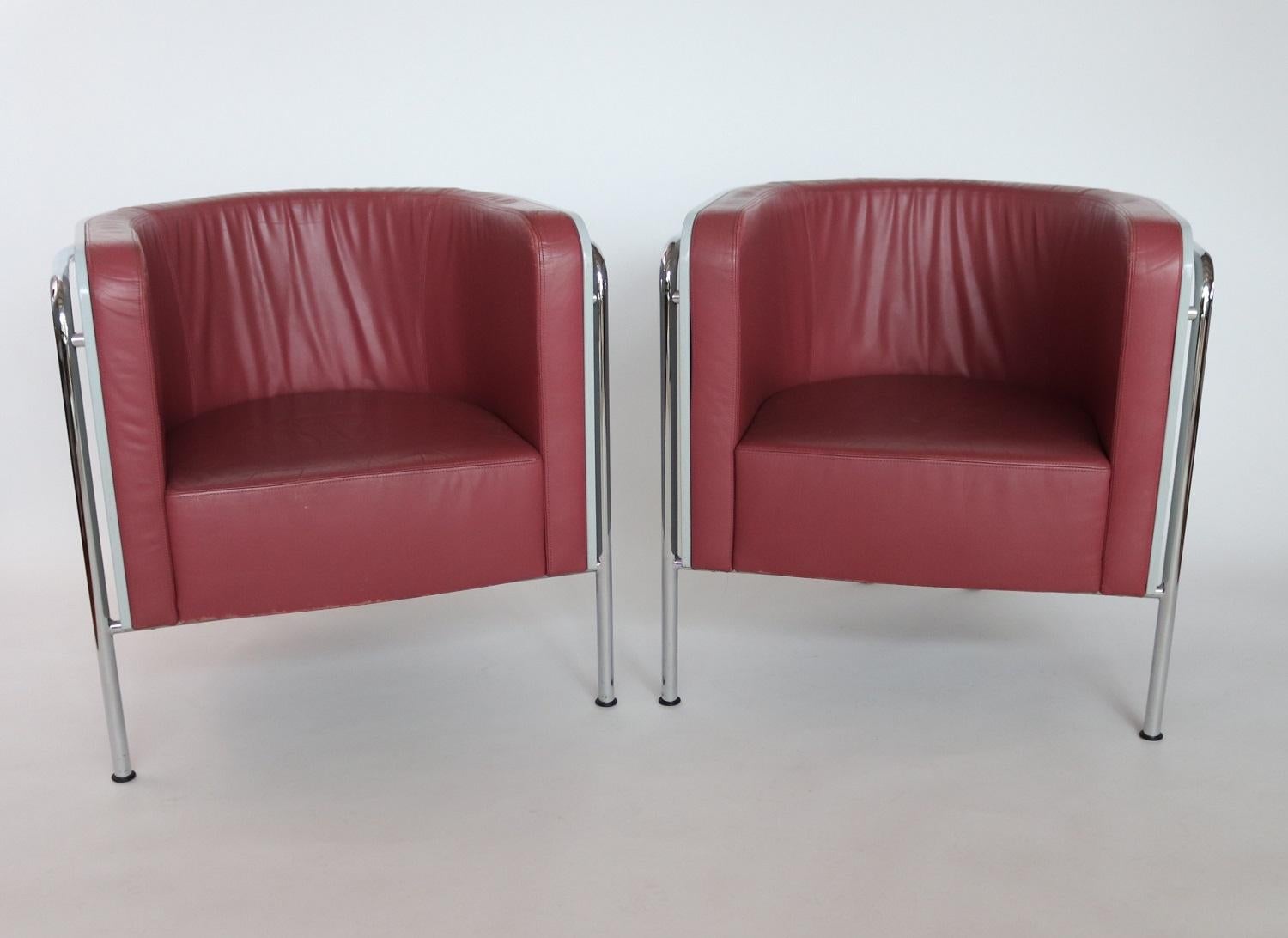 Lounge Chairs in Bentwood and Leather by Christoph Zschocke for Thonet, 1990s 9