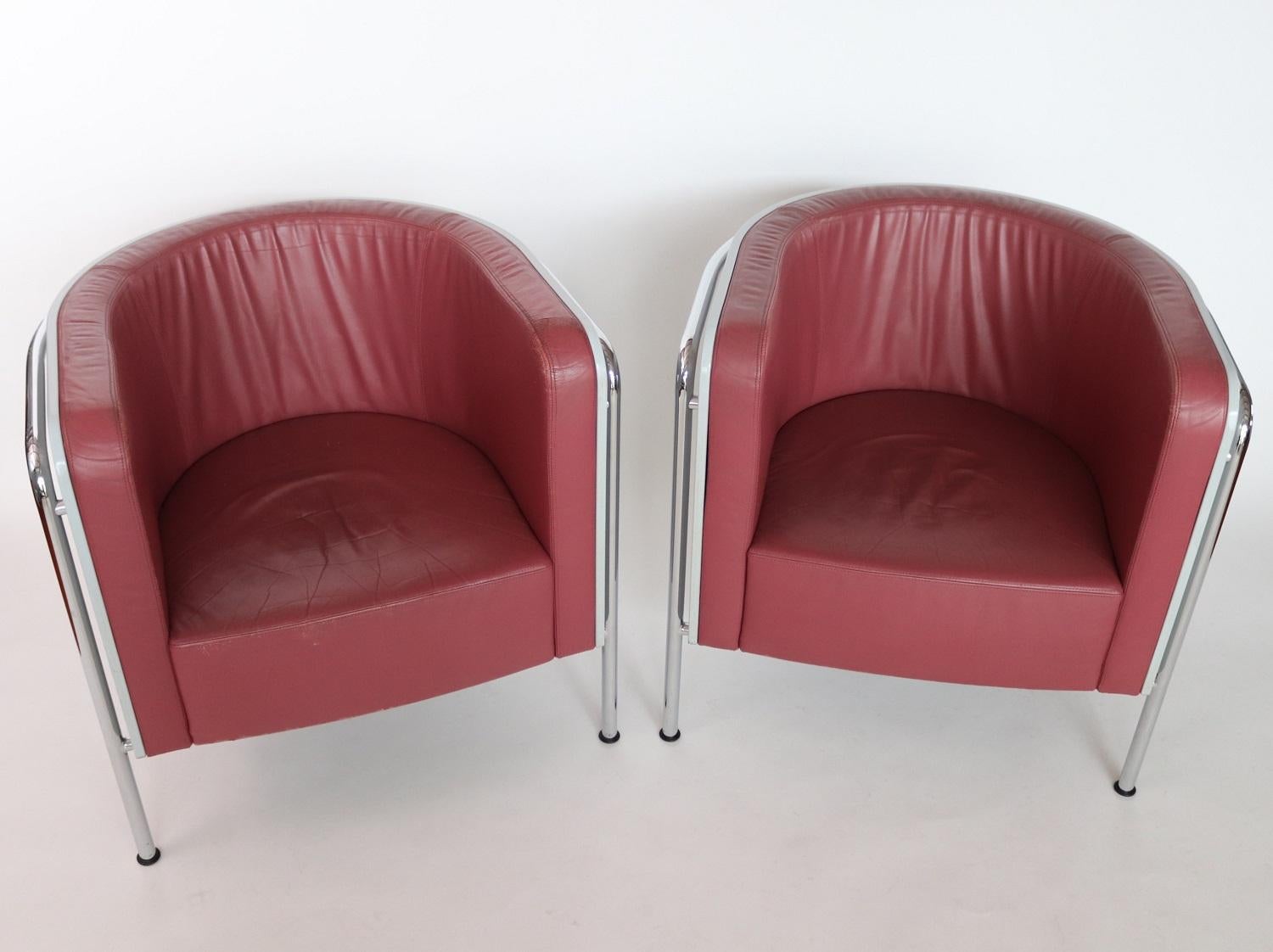 Lounge Chairs in Bentwood and Leather by Christoph Zschocke for Thonet, 1990s For Sale 10
