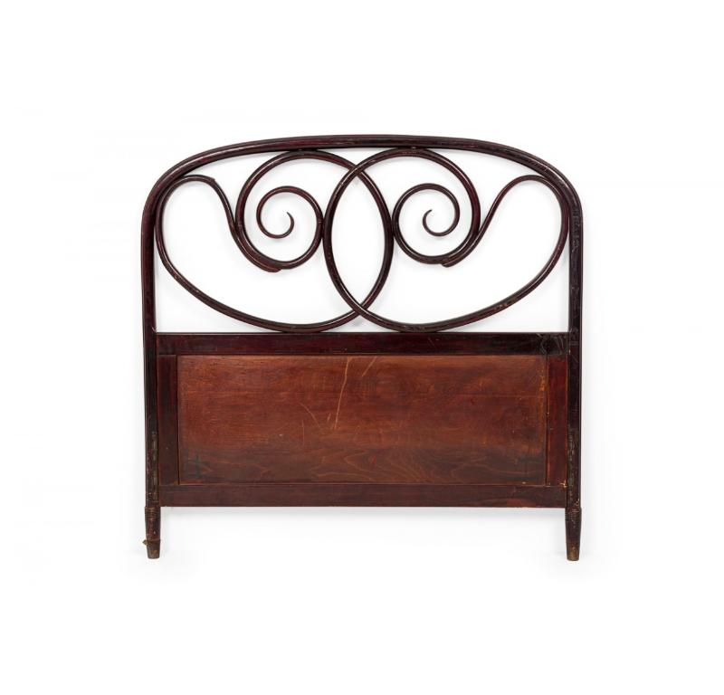 Aesthetic Movement Bentwood Mahogany Twin Bed For Sale