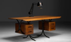 Bentwood & Metal Desk, England circa 1960