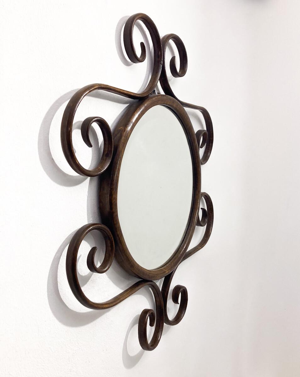 Specchio in bengala di Thonet, 1900 In condizioni buone in vendita a Brussels, BE