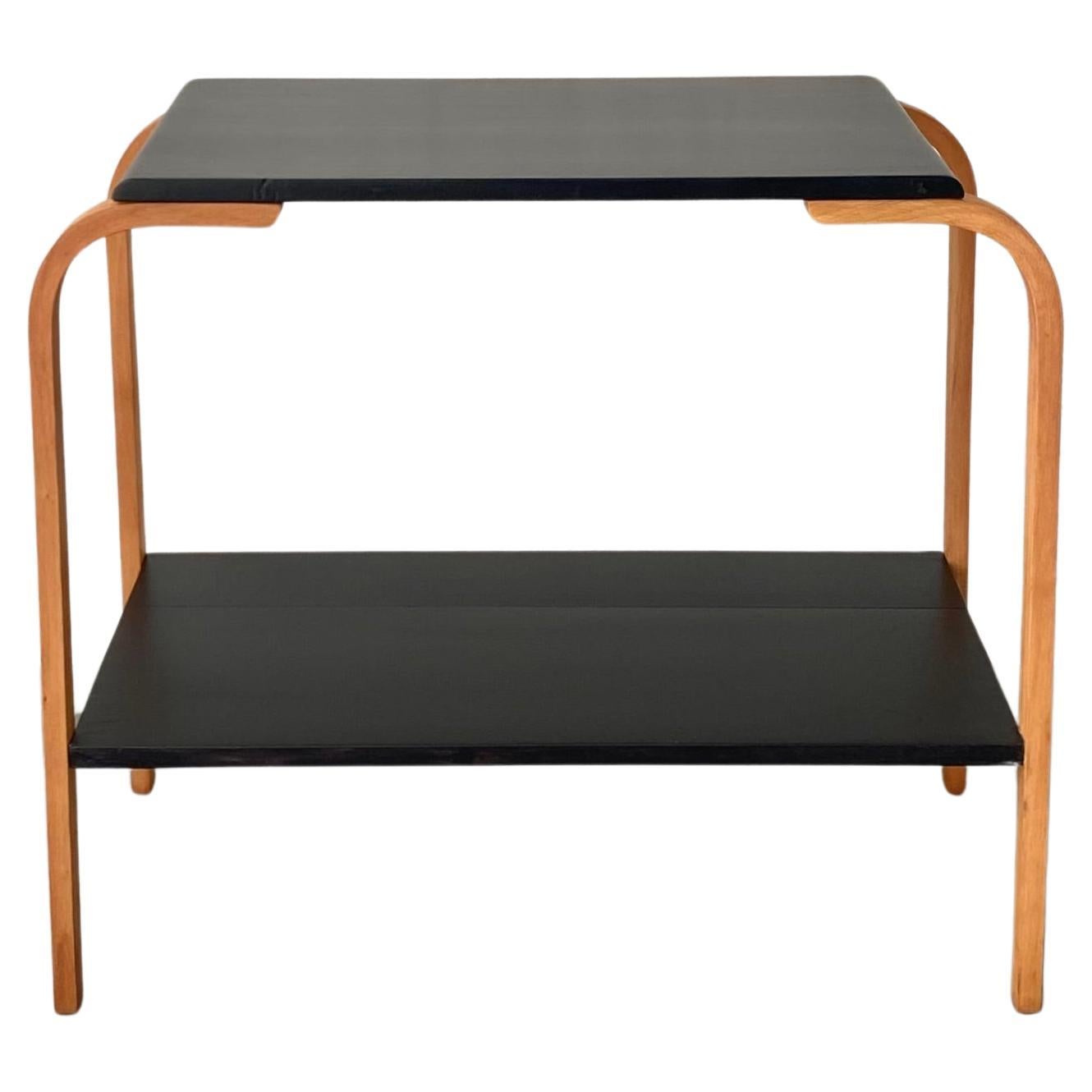 Bentwood modernist side table by Gemla Fabriker, Sweden, 1930s For Sale
