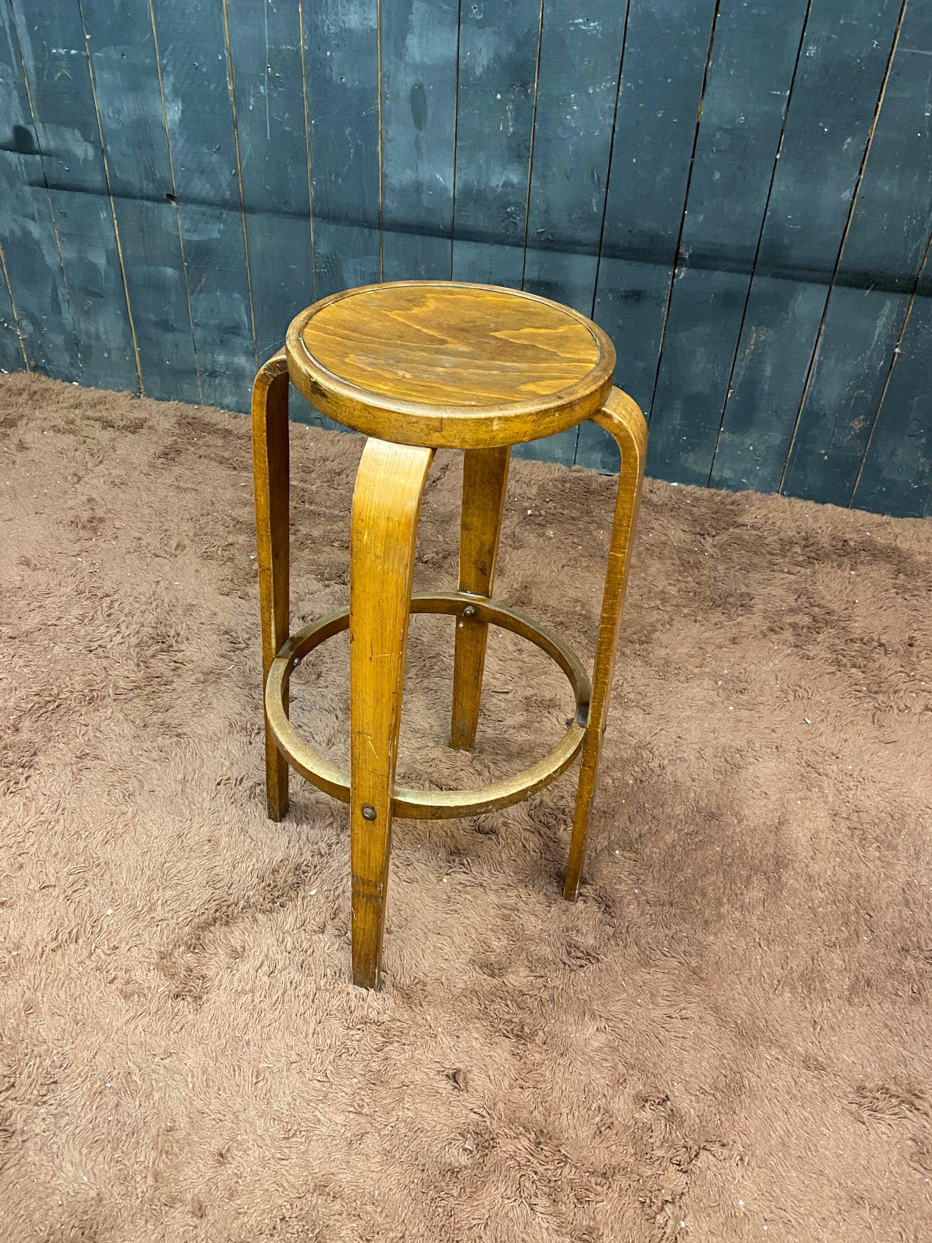 Bugholz  modernistischer Hocker um 1950 