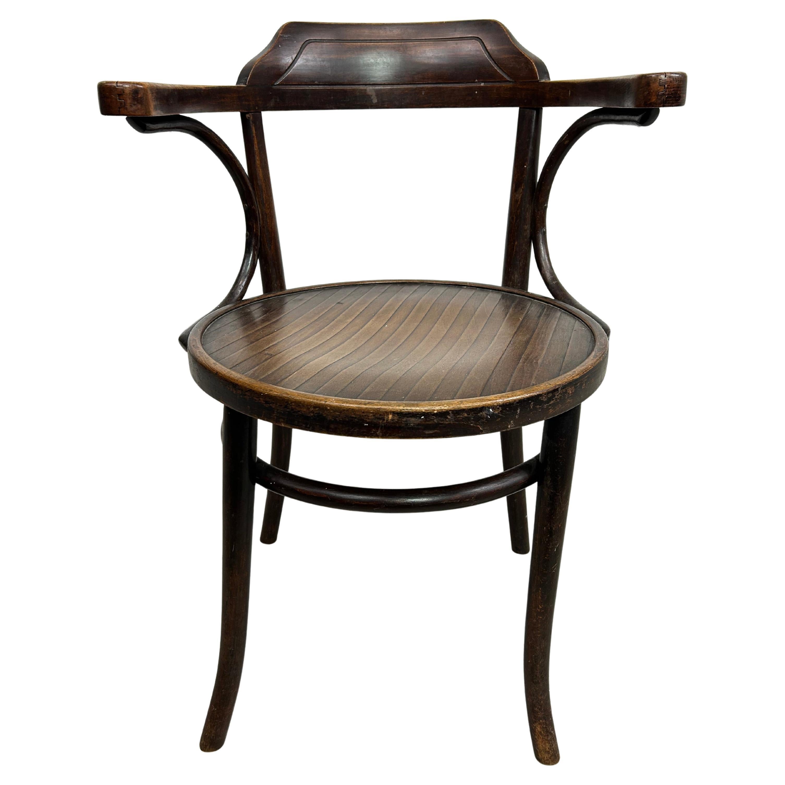 Chaise de bureau en bois courbé de Thonet Debrecen en vente