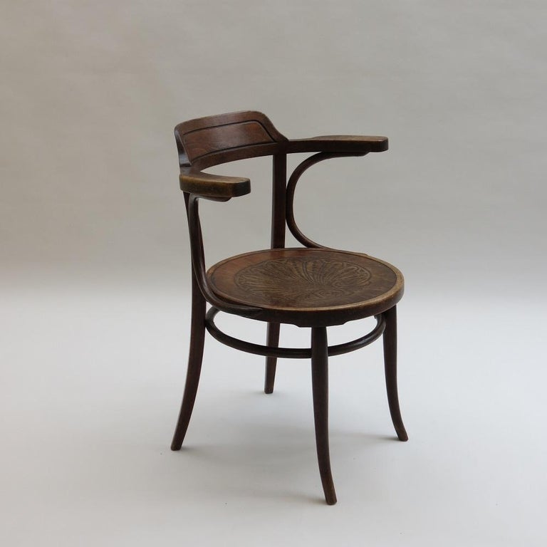 Bentwood Office Chair Model Number 704 J J Kohn For Thonet 1900s