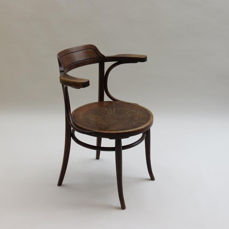 Bentwood Office Chair Model Number 704 J J Kohn For Thonet 1900s