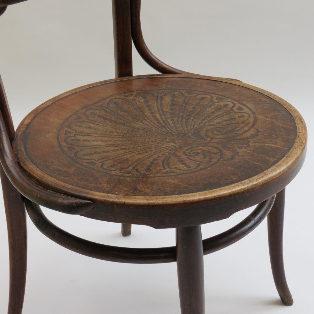Début du 20ème siècle Chaise de bureau en bois cintré numéro 704 J Kohn pour Thonet 1900s Jacob Joseph  en vente