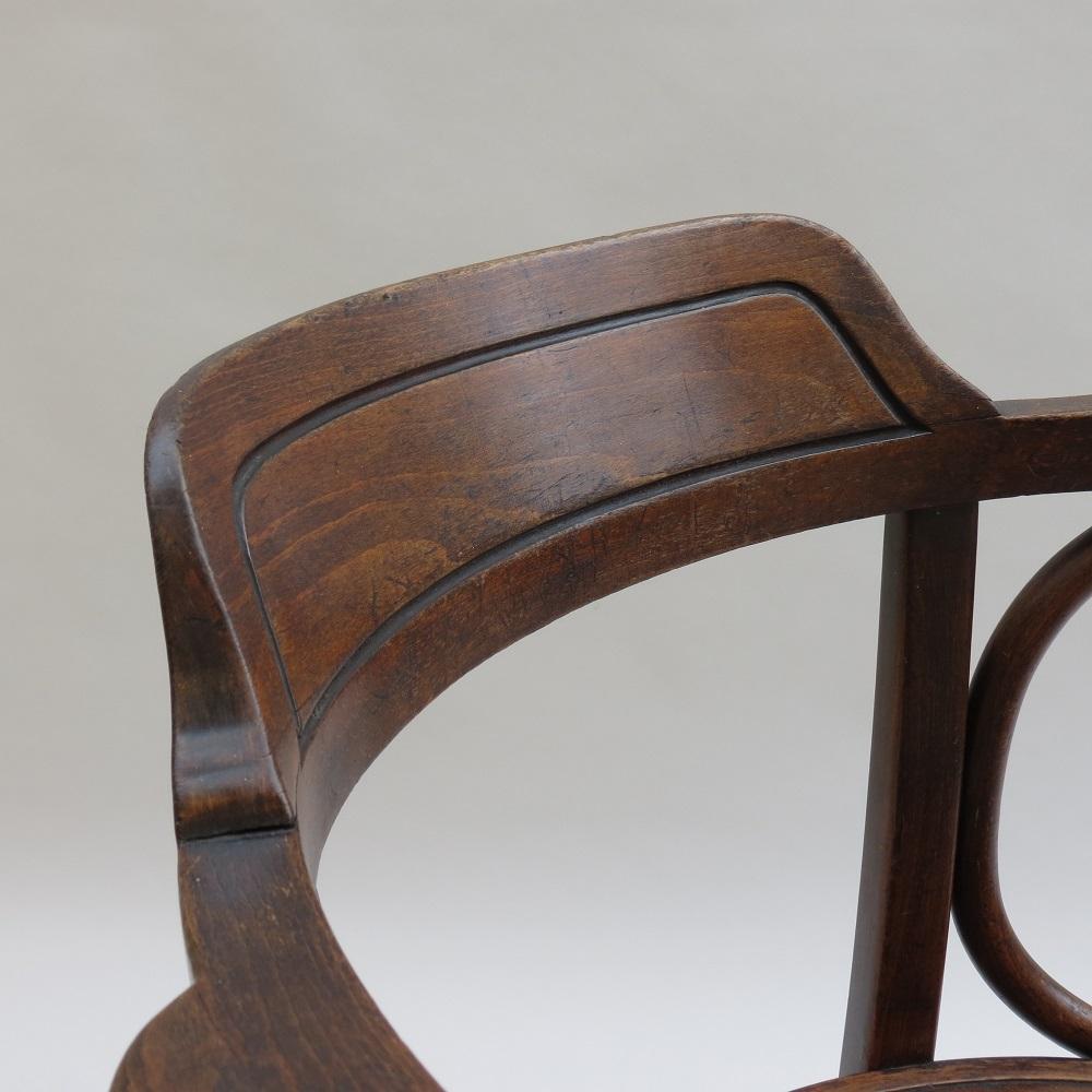 Hand-Crafted Bentwood Office Chair Model Number 704 J J Kohn For Thonet 1900s Jacob Joseph  For Sale
