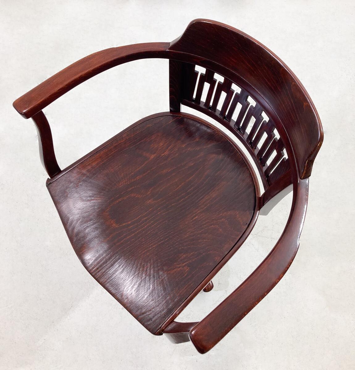 Bentwood Office Chair Otto Wagner for Thonet, 1930s For Sale 10