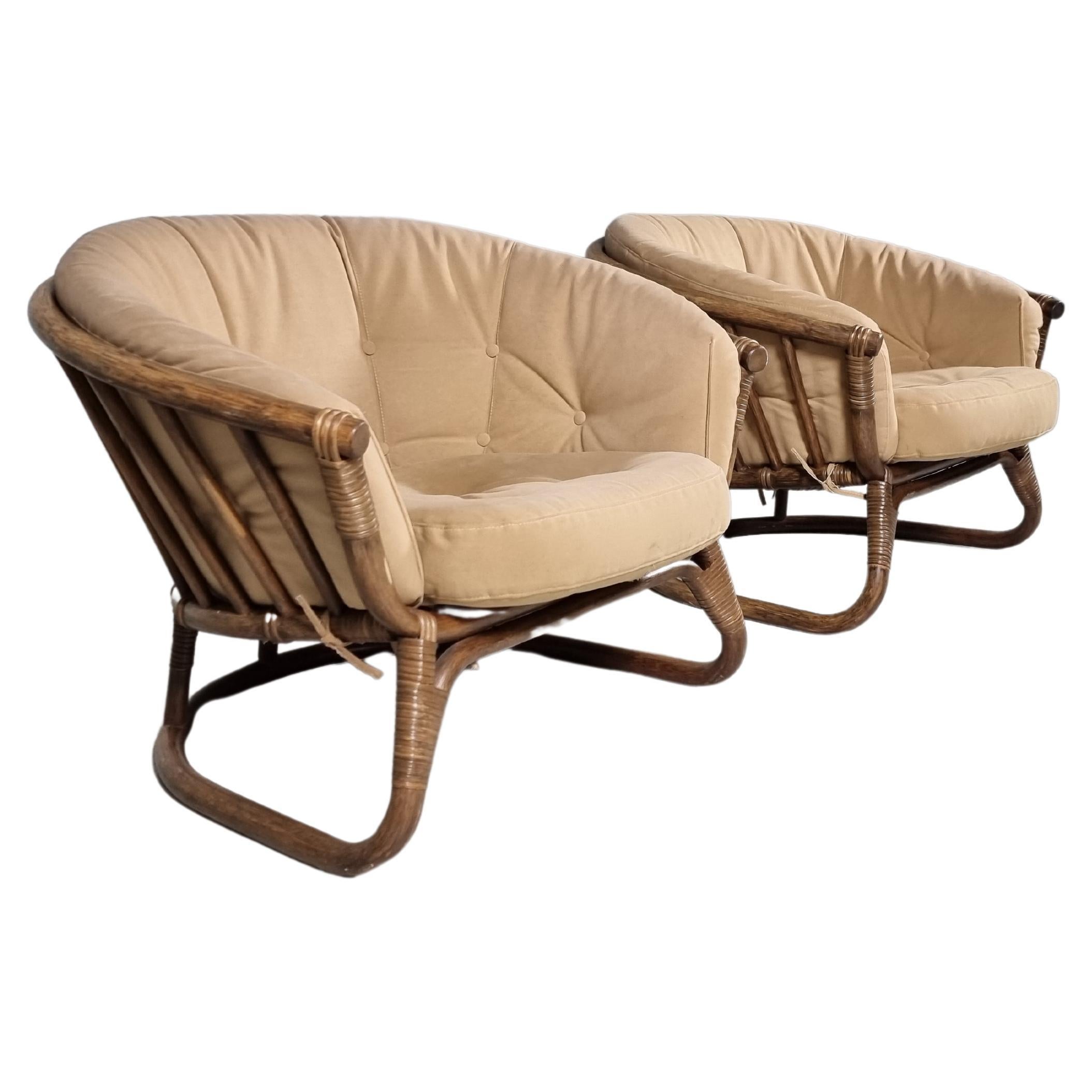 Bentwood Patio / Garden Lounge Chairs, France, 1970s