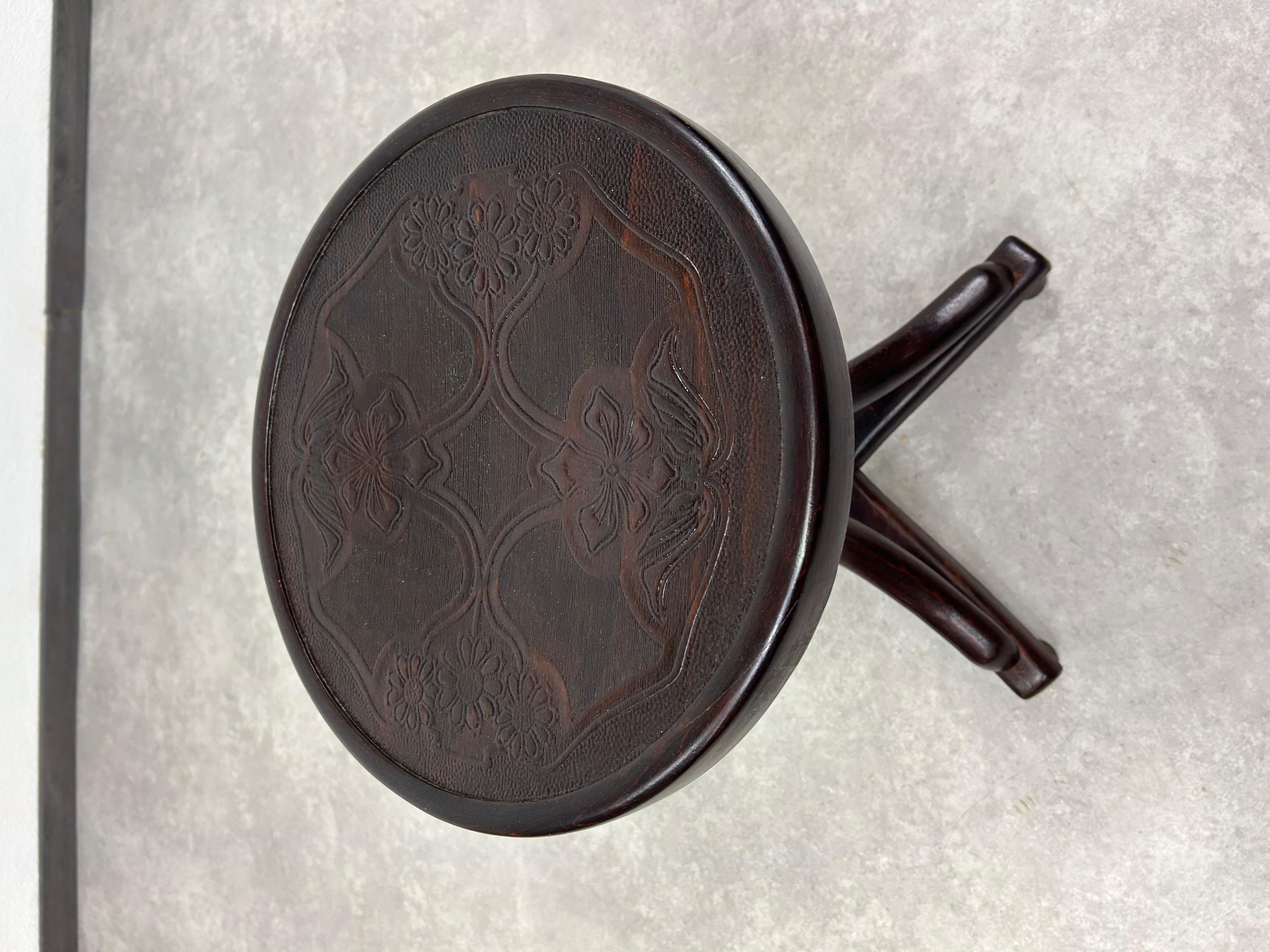 Klavierstuhl aus Bugholz von Thonet (Jugendstil) im Angebot