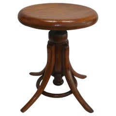 Antique Bentwood Piano Stool, Early 20. Century