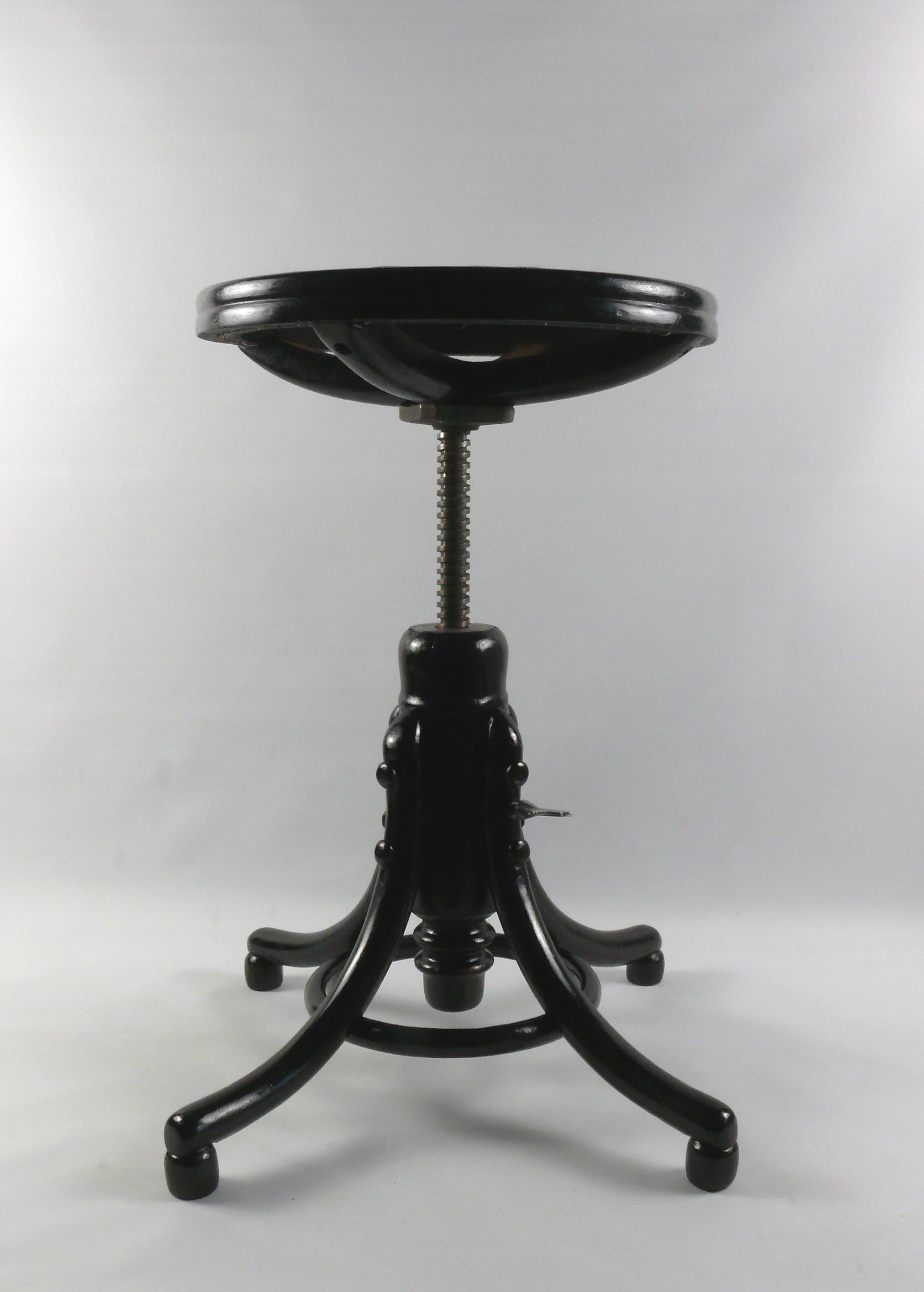 German Bentwood Piano Stool, Late 19th Century