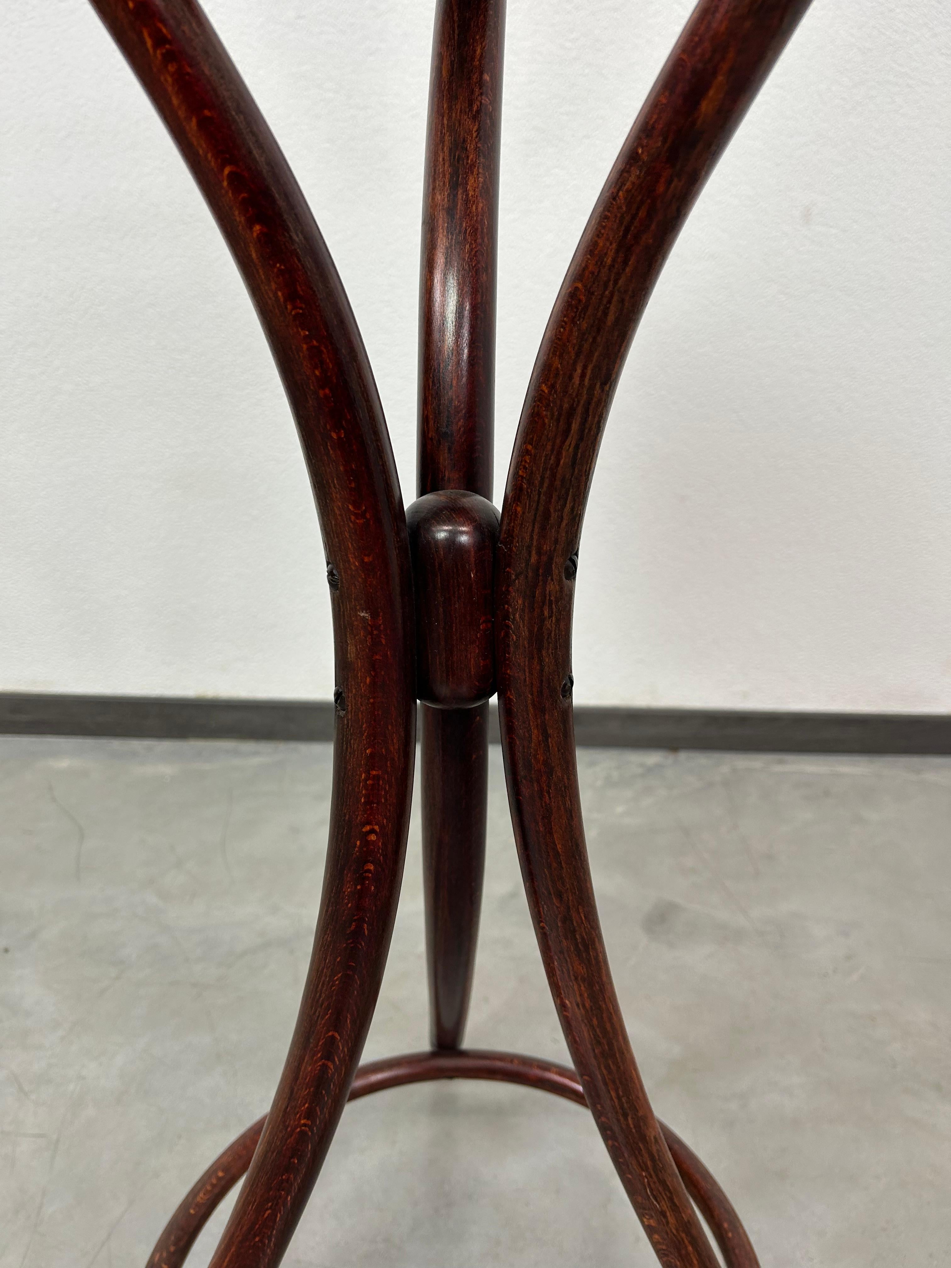 Beech Bentwood plant stand by Thonet For Sale