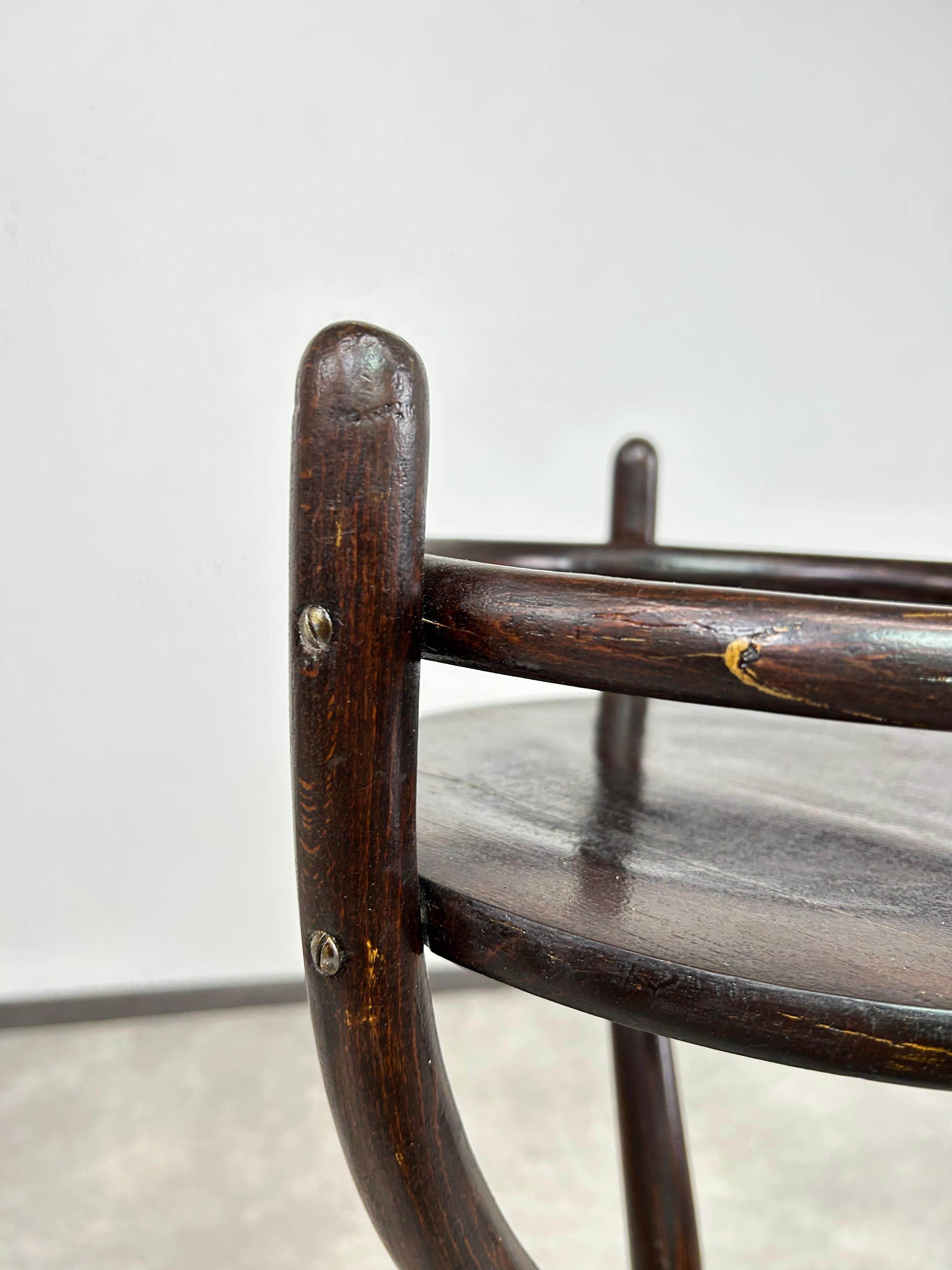 Beech Bentwood plant stand by Thonet For Sale