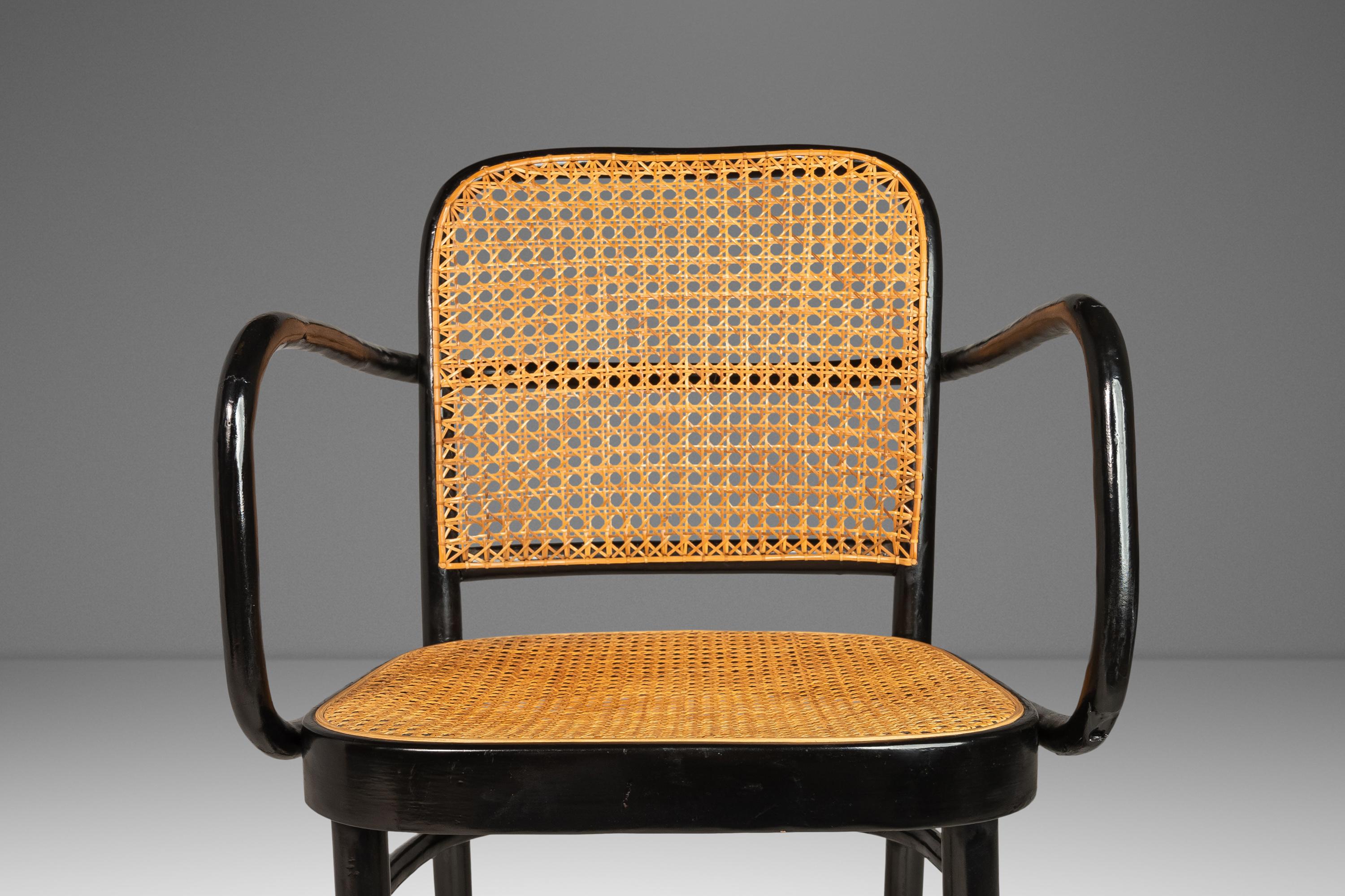 Mid-Century Modern Bentwood Prague Model 811 Dining Chair by Josef Frank Josef Hoffmann for Stendig For Sale
