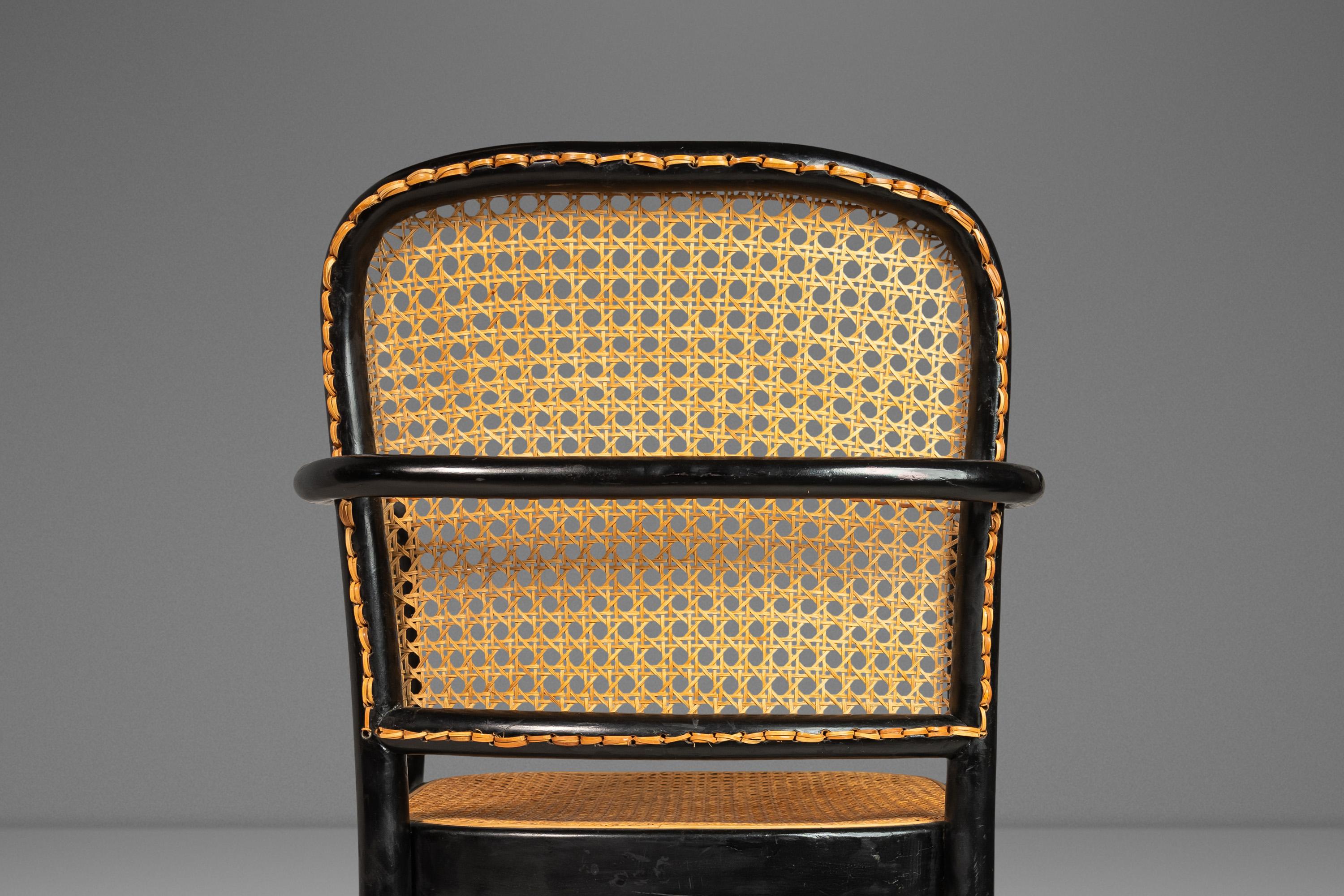 Cane Bentwood Prague Model 811 Dining Chair by Josef Frank Josef Hoffmann for Stendig For Sale