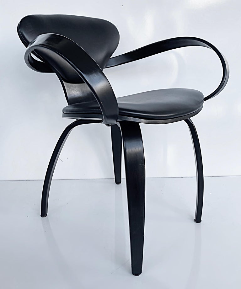 Ebonized Bentwood Pretzel Chairs Attributed to Norman Cherner for Plycraft For Sale