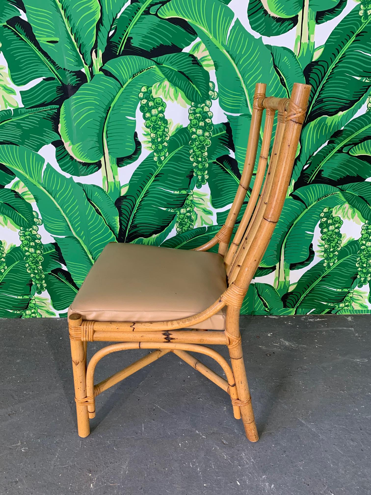 Bentwood Rattan Dining Chairs, Set of 6 at 1stDibs