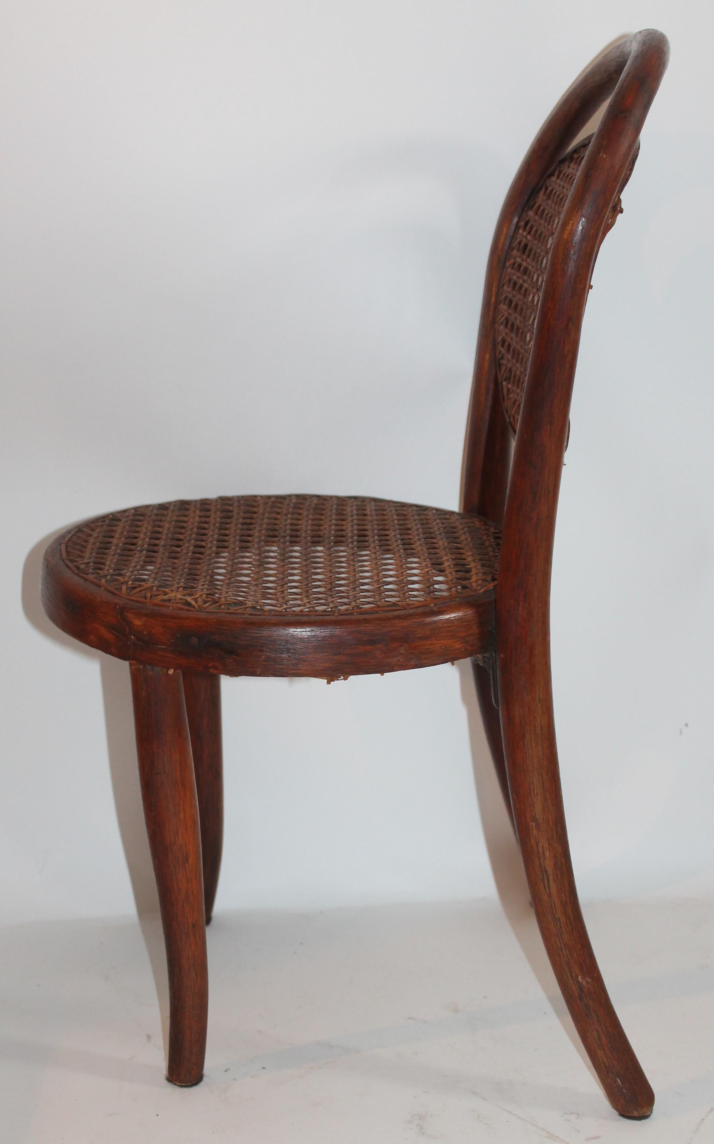 Bentwood Rocker and Chair with Cane Seats, 19th Century For Sale 7