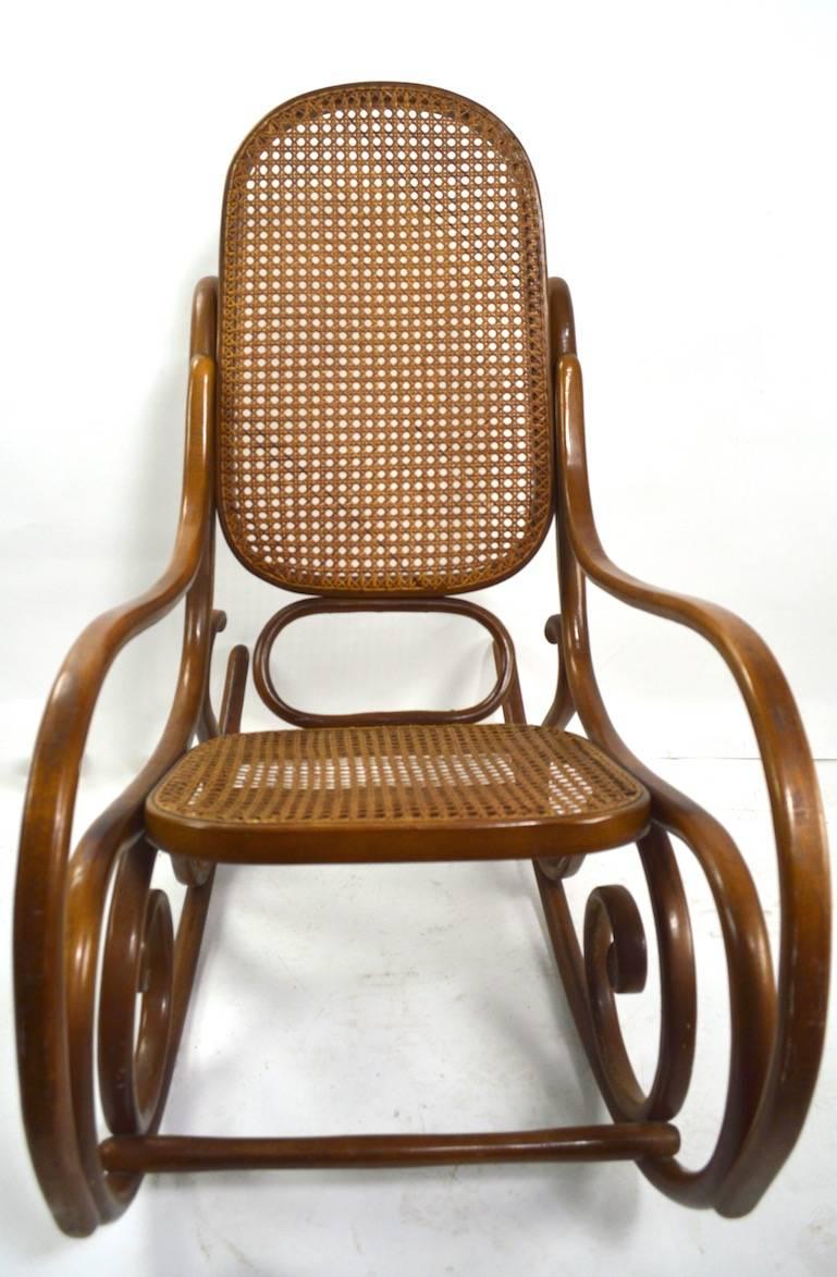 Vienna Secession Bentwood Rocking Chair Attributed to Thonet
